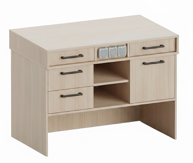 Стіл вчителя демонстраційний з розетками, 1200х750х900, ЕТЕРНО ТРЕЙД (100502)